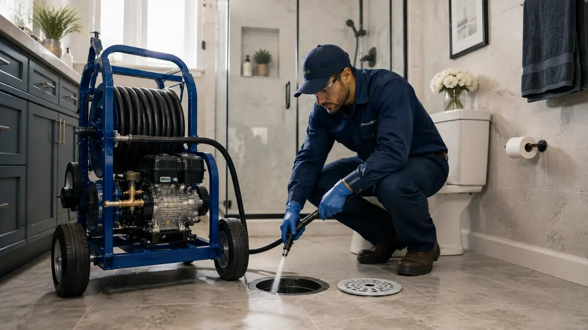 Bathroom Drain Hydro Jetting in Mission Hills