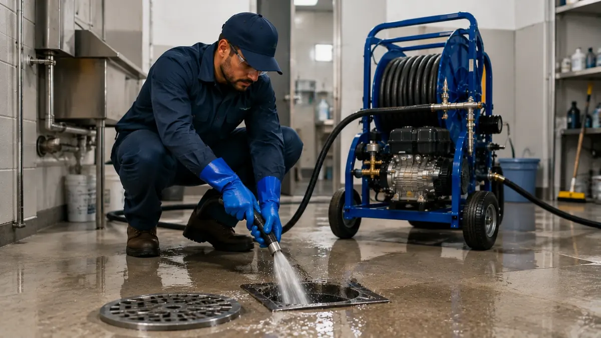Floor Drain Hydro Jet Cleaning in Mission Hills