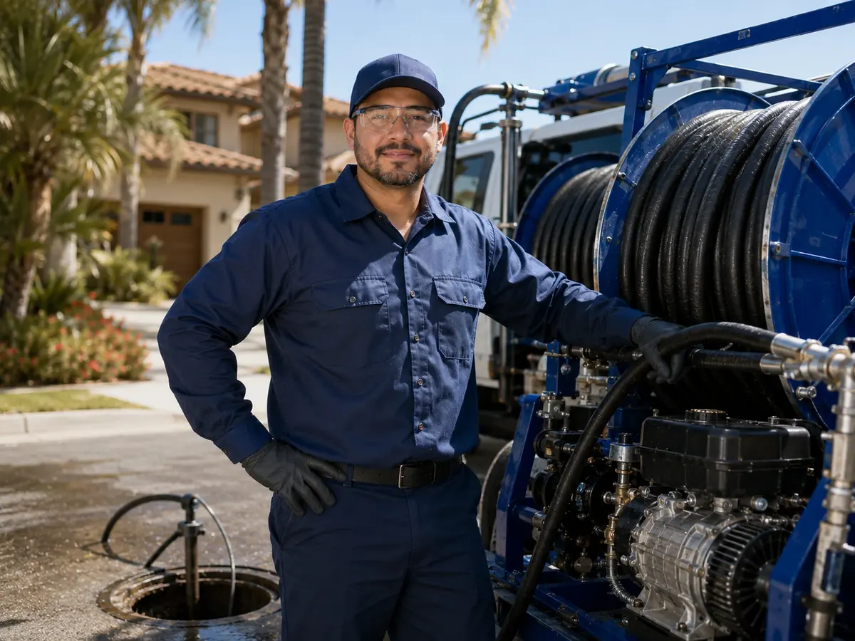 Hydro jet sewer cleaning in Mission Hills