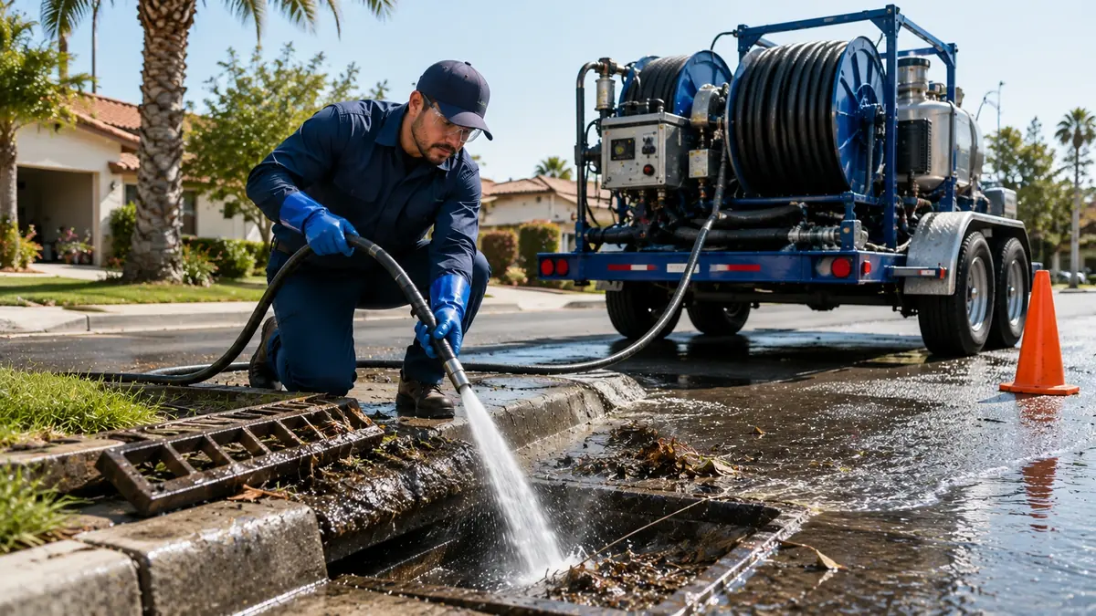 Storm Drain Hydro Jet Cleaning in Mission Hills